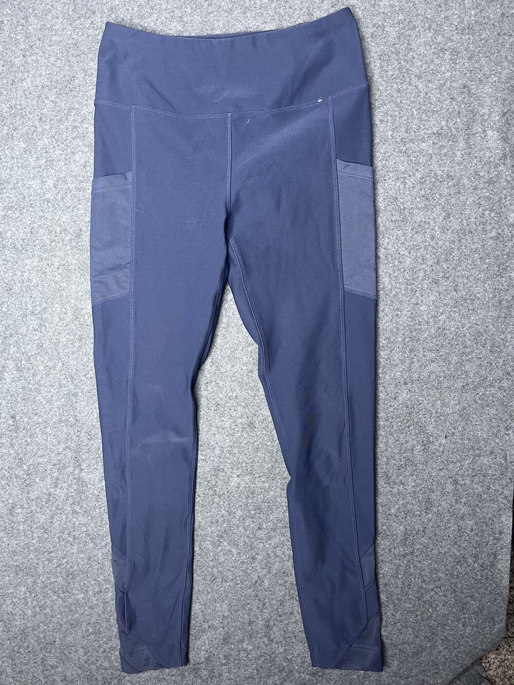Mondetta Performance Luxury Blue High Rise Pocket Leggings mesh panel Small NWOT